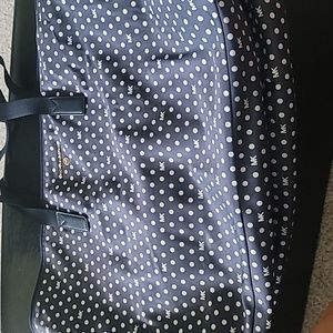 Michael Kors Jet Set Large Polka Dot Nylon Packable Travel Tote Bag